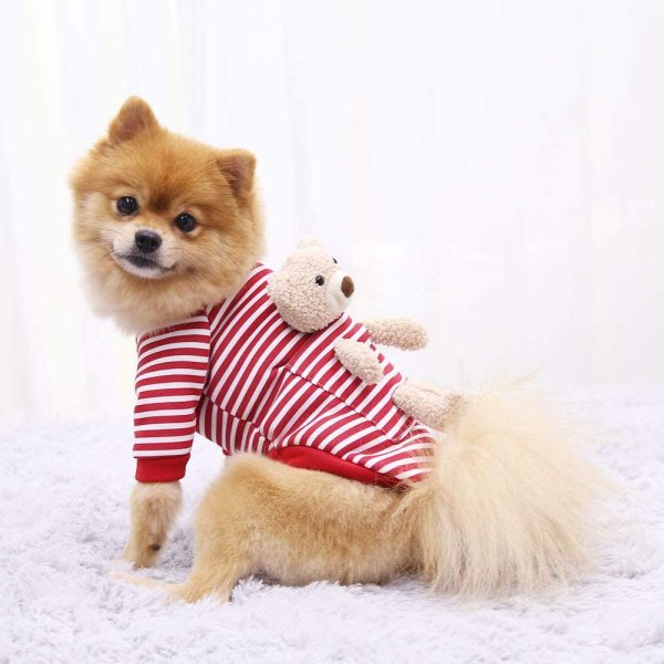 Pocket Teddy Bear Striped Dog Sweater Costume - Image 2