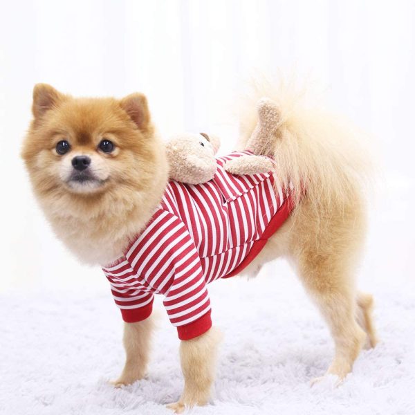 Pocket Teddy Bear Striped Dog Sweater Costume - Image 4