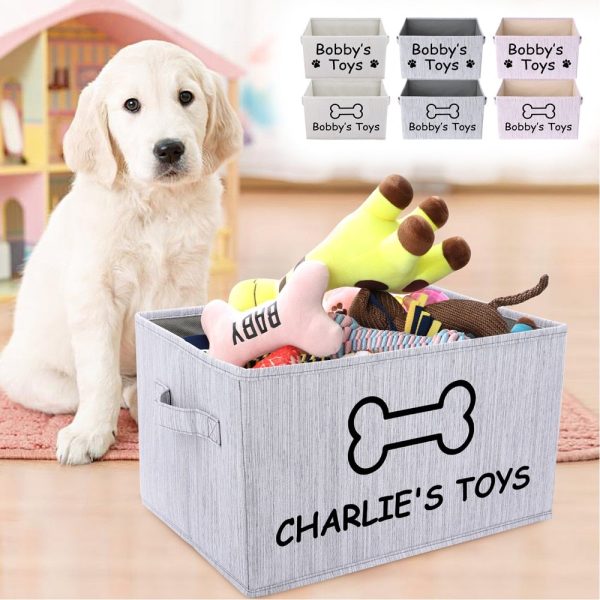 Personalized Pet Toy Storage Basket