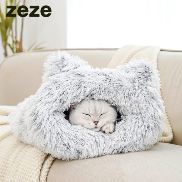 Self-warming Velvet Cat Cave